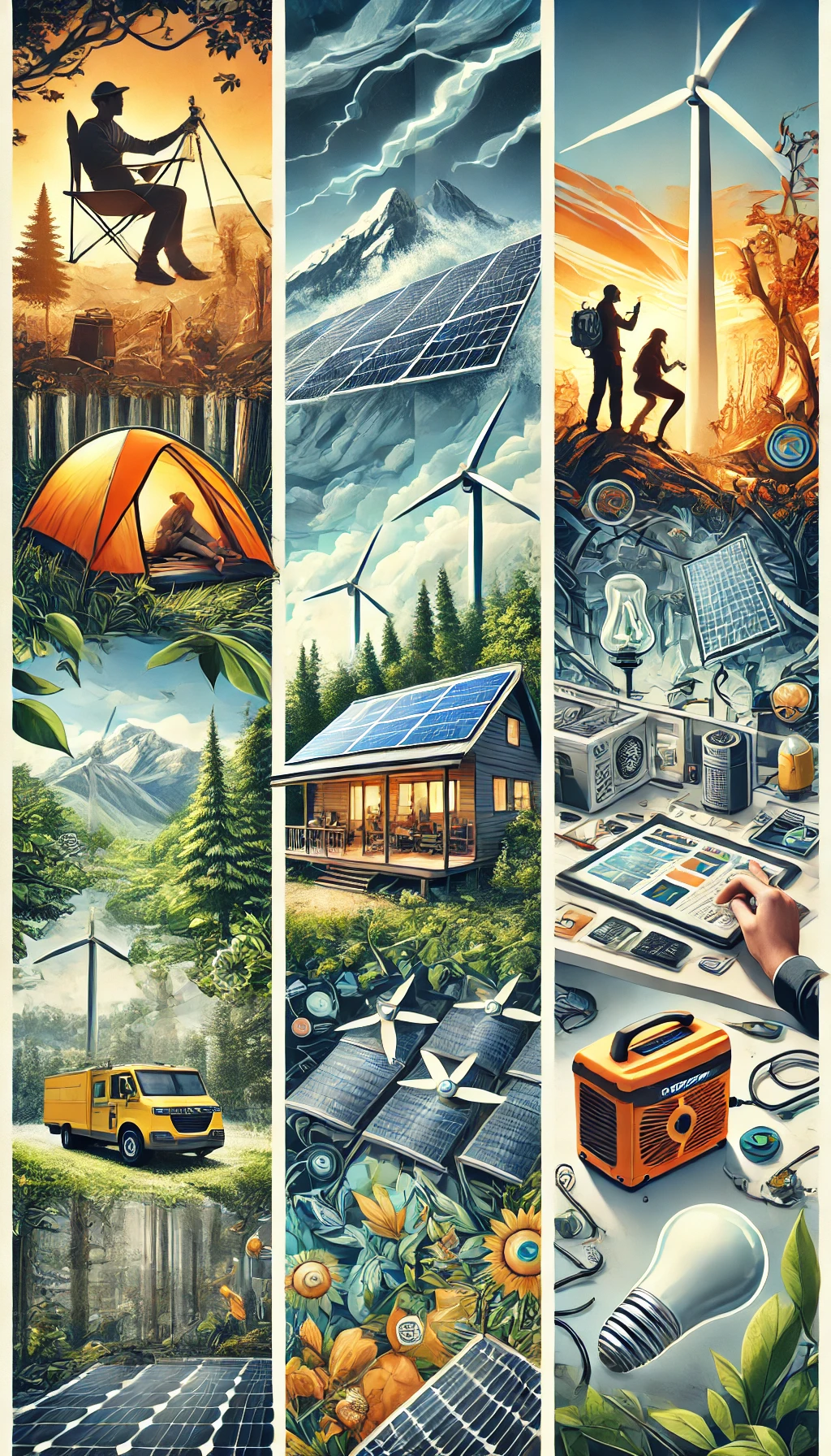 Off-grid home generator setup for backup and independence